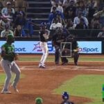Con este batazo de Gustavo Núñez el Licey dejó en el terreno a las Estrellas y clasifica a su tercera final en forma consecutiva