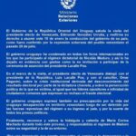 INTERNACIONAL | ARGENTINA Y URUGUAY @CancilleriaUy reciben al opositor venezolano González Urrutia, luego se reunirá con Joe Biden en Washington , busca respaldo de cara al 10 de enero