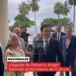 @Robertoangel02 llegó este lunes al Ministerio de Cultura (@MiculturaRD) para juramentarse como el nuevo titular de la institución.
