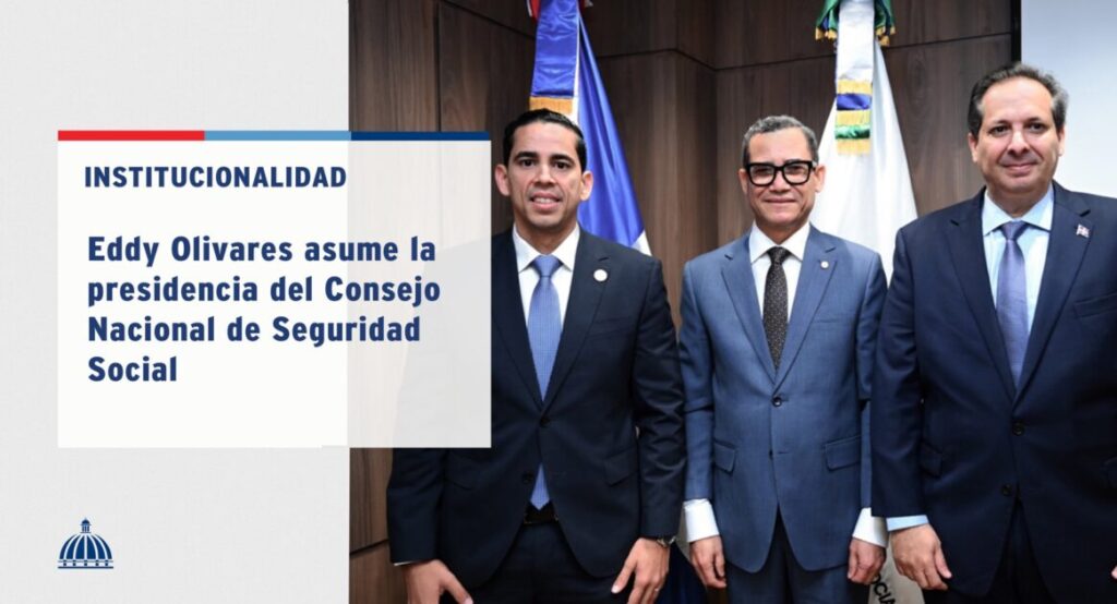 @ComunicacionDo El ministro de Trabajo, @EddyOlivares14, tomó posesión como presidente del @CNSSRD