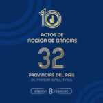 AGENDA @PRM_Oficial: Este sábado 8 de febrero estaremos realizando nuestros Actos de Acción de Gracias Simultaneas en las siguientes localidades del país