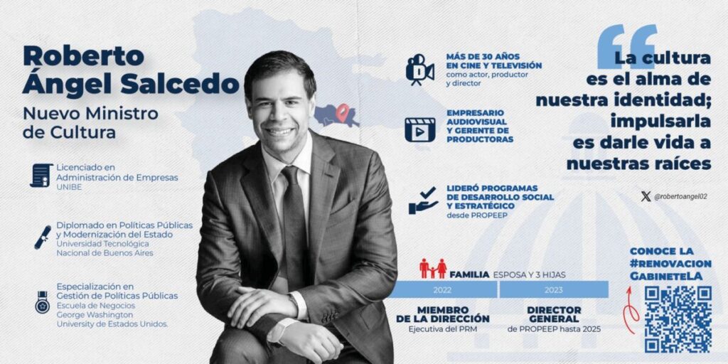 |Decreto 48-25| Ha sido designado Roberto Ángel Salcedo (@robertoangel02) como nuevo Ministro de Cultura #RenovacionGabineteLA