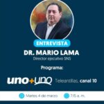 @SNSRDO Este martes 4 de marzo, sintoniza la entrevista del titular del SNS, @DrMarioLama, en el programa Uno + Uno, por@TeleAntillas2, canal 10
