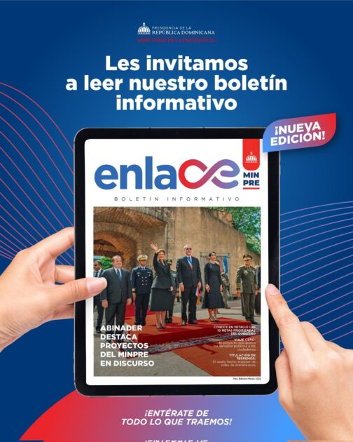 @MinPreRD Te invitamos a leer la edición de marzo de nuestro boletín informativo “Enlace Minpre”, donde compartimos las informaciones e iniciativas que se realizan desde el Ministerio de la Presidencia