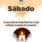 @EducacionRDo En este Sábado Santo los católicos hacen silencio y reflexión, recordando la espera confiada de María tras la muerte de Jesús