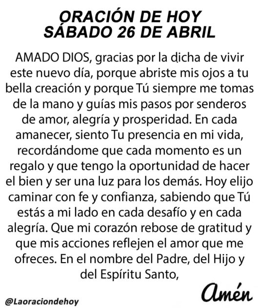 @LaOracionDeHoy 26 de Abril de 2025