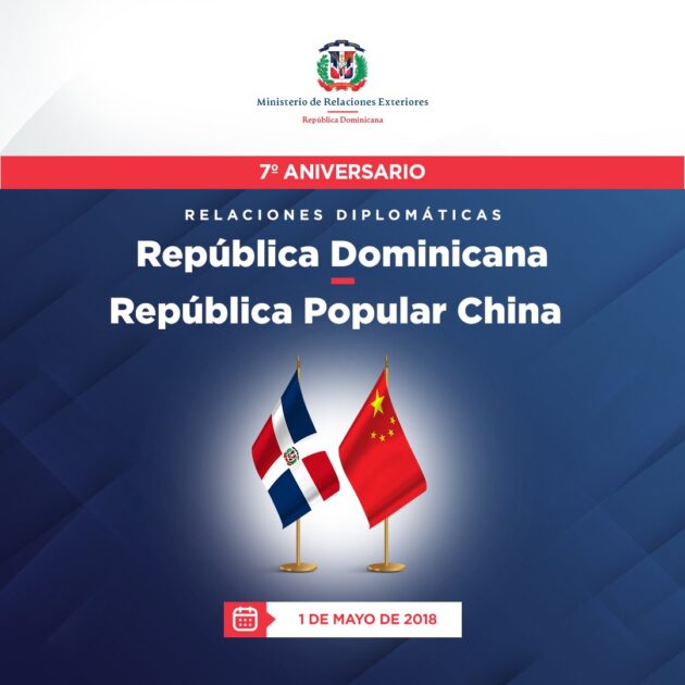 @MirexRD República Dominicana y la República Popular China celebran hoy 1 de mayo, 7 años de amistad
