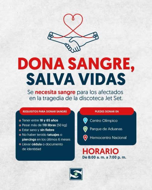 @SNSRDO ¡Dona sangre, salva vidas! Contamos contigo en esta situación en la que muchos te necesitan