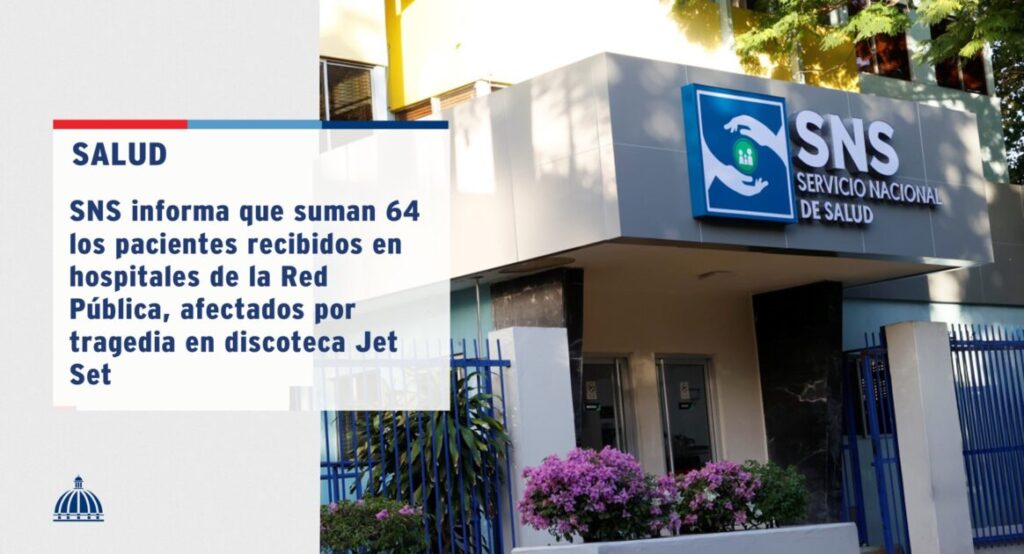 @ComunicacionDO Hospitales del @SNSRDO han recibido 64 pacientes este martes, afectados por el derrumbe del techo de una discoteca de la capital