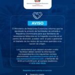 @MIREXRD El Ministerio de Relaciones Exteriores informa que ha aprobado la emisión de facilidades de entrada a República Dominicana para que familiares de venezolanos fallecidos en la tragedia ocurrida en el centro de diversión, puedan venir al país a gestionar el traslado de los restos
