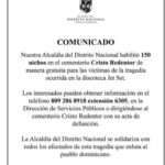 | @AlcaldiadeSDN| La Alcaldía del Distrito Nacional habilita 150 nichos en el cementerio Cristo Redentor de manera gratuita