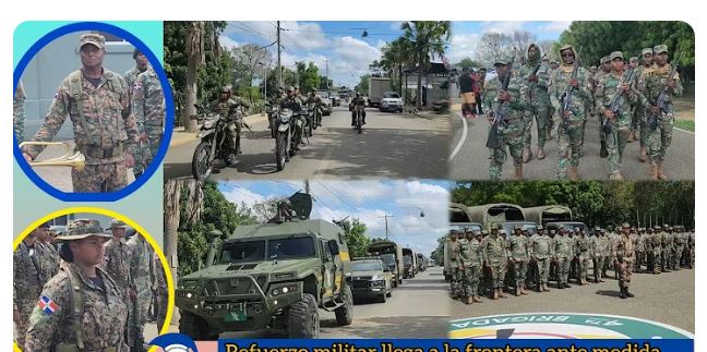 @EjercitoRD despliega contingente militar en 4 puntos de la frontera  del país para reforzar tropas medida dispuesta por el presidente @LuisAbinader
