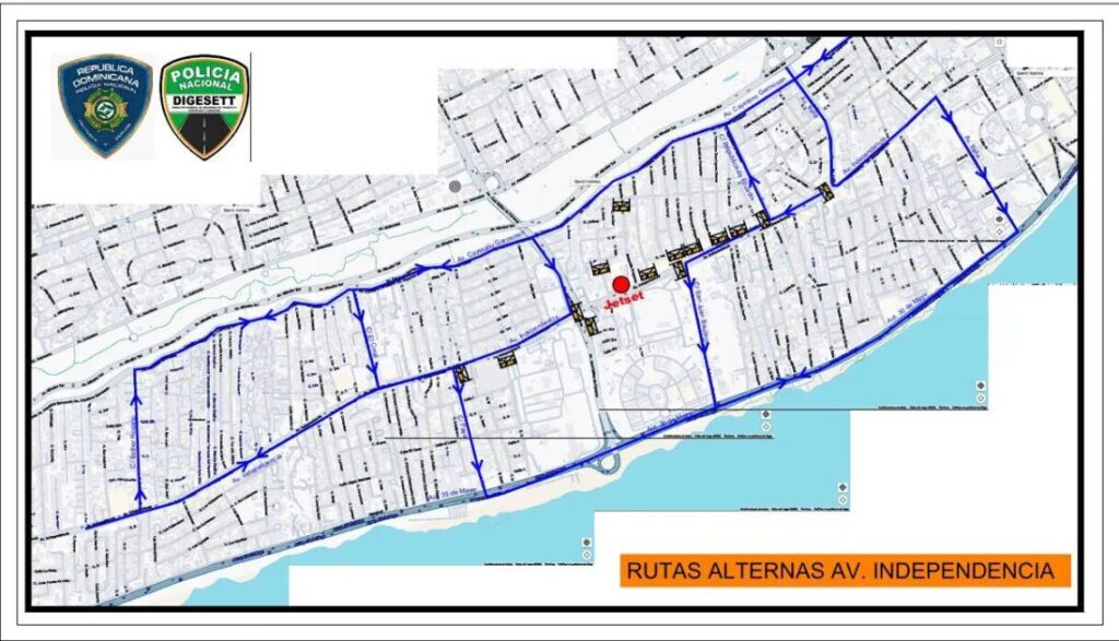 @PoliciaRD Nacional y DIGESETT establecen rutas alternas tras derrumbe en discoteca Jet Set