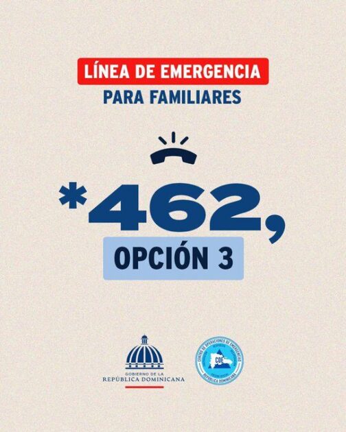 ATENCIÓN| @COE_RD habilita una línea de atención directa para los familiares de posibles víctimas tragedia discoteca Jet Set 
