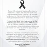 @SenadoRD expresa  profundo pesar por la trágica pérdida de vidas humanas y las personas heridas durante el lamentable incidente