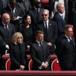 Presidente Trump, Zelensky, Milei  Macron y @luisAbinader junto más líderes políticos y miembros de la realeza que asistieron al funeral del papa Francisco