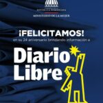@MMujerRD felicita a @DiarioLibre por sus 24 años