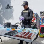 @PoliciaRD, DICRIM, Policia Preventiva y la DGM desmanteló un punto de drogas cercano a un centro educativo