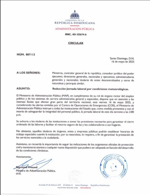 @MAPRDO Aviso importante por alertas COE_RD