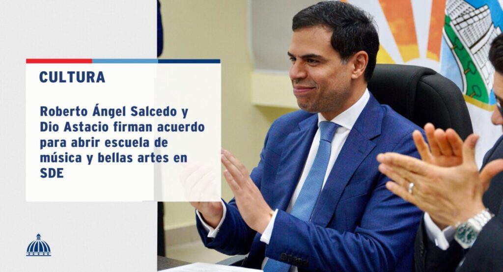 @RobertoAngel02 y @DioAstacio firman acuerdo interinstitucional para abrir escuela de música y bellas artes en SDE