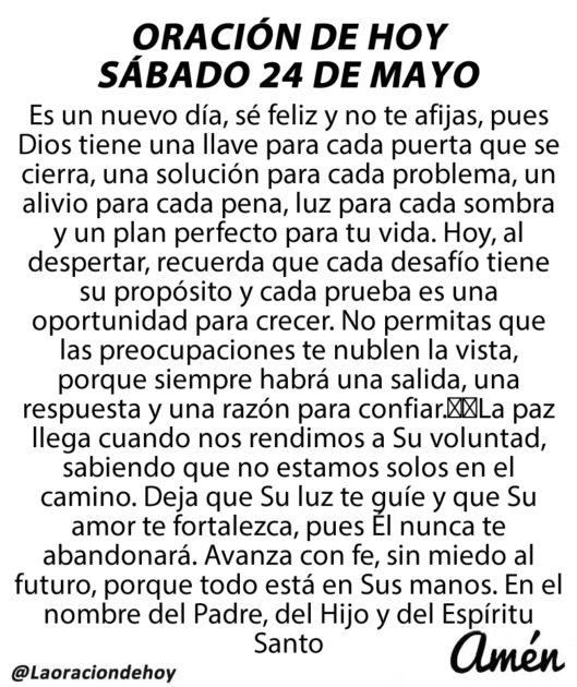 @LaOracionDeHoy 24 de mayo de 2025