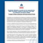 Presidente @LuisAbinader se reunirá con expresidentes para diálogo nacional en el Ministerio de Defensa el próximo 14 de mayo 2025