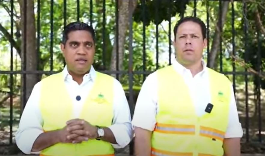 Ministros Carlos Bonilla y Kelvin Cruz supervisan remodelación del Centro Olímpico Juan Pablo Duarte