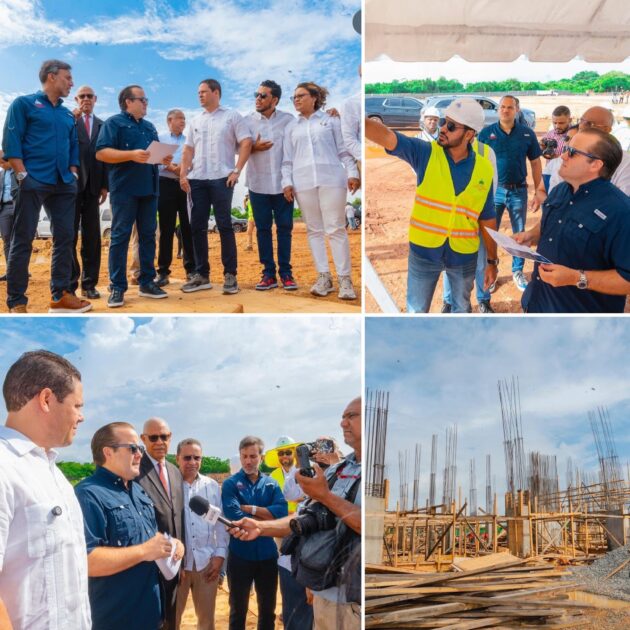 @JosePaliza y @carlosbonillard supervisaron construcción de @UniversidadUASD en Santo Domingo Este