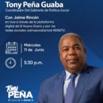 Este miércoles a las 5:30PM @ElNuevoDiarioRD entrevista a @TonyPena_