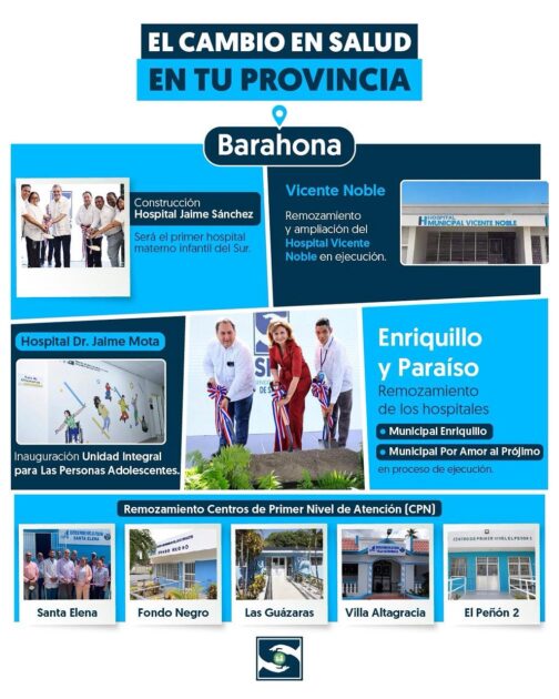 @SNSRDO @DrMarioLama @SNSRDO @DrMarioLama La salud llega a #Barahona con obras que mejoran y continuarán elevando la calidad de vida de sus habitantes