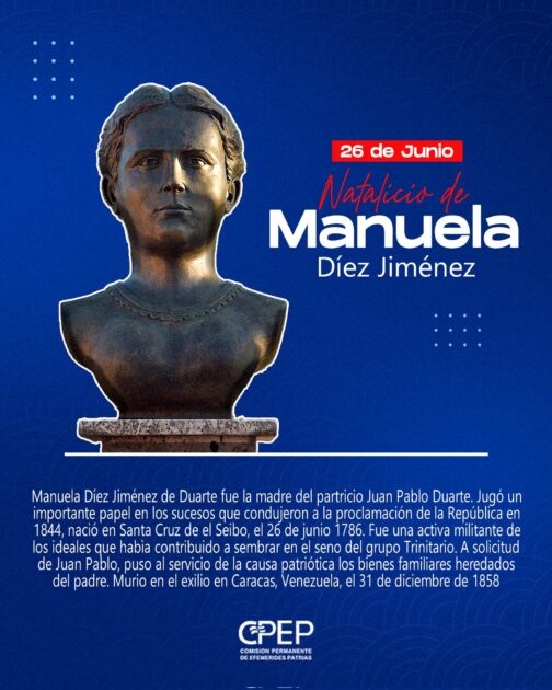 @CPEPRD Efemérides Patria celebra el natalicio de Manuela Díez Jiménez