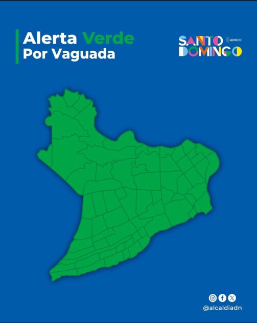 @AlcaldiaDN El @COE_RD ha colocado al Distrito Nacional en alerta verde debido a posibles condiciones meteorológicas que podrían afectar nuestra zona