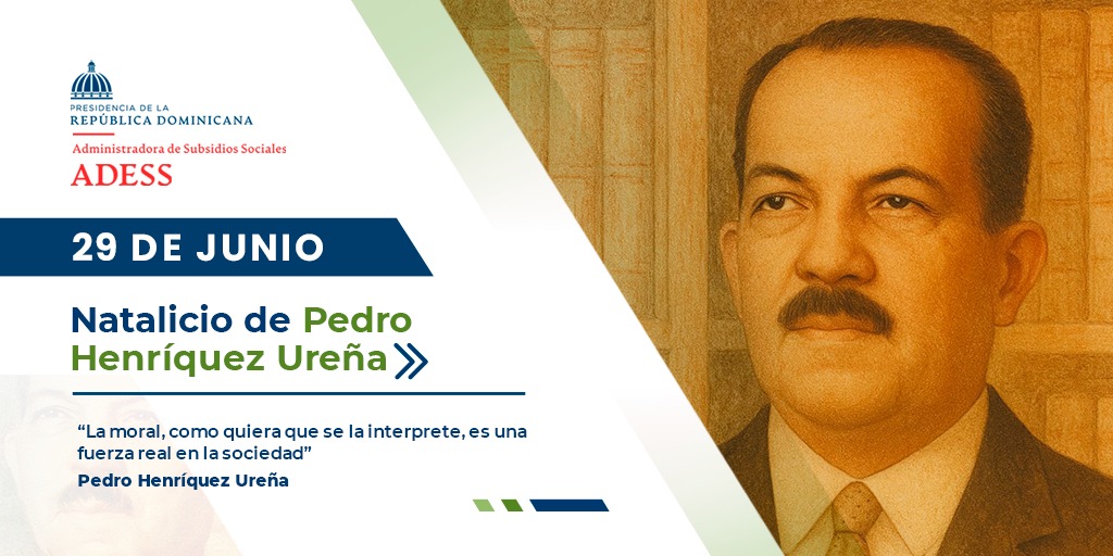@AdessRD Un 29 de junio nació uno de los más grandes intelectuales de la República Dominicana: Pedro Henríquez Ureña. Para honrar su legado compartimos una de frases más conocidas ¨Aprender a conocer sino igualmente aprender hacer¨