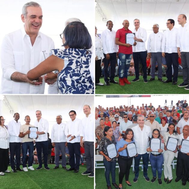 @G_GomezJ @LuisAbinader entrega 537 títulos de propiedad, a familias de la Yagüita, Santiago