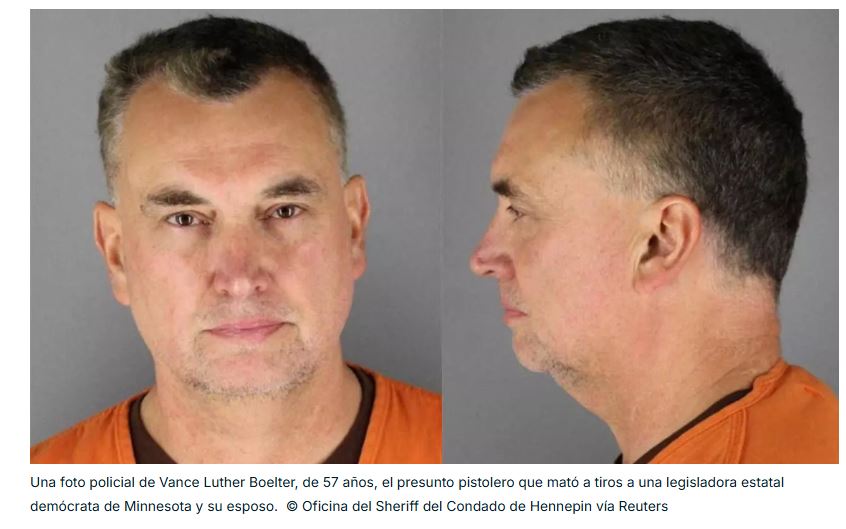 EE.UU. Arrestan al sospechoso de matar a dos políticos y sus cónyuges en Minnesota