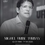 @RobertoFulcar Lamento profundamente el fallecimiento del senador colombiano 𝗠𝗶𝗴𝘂𝗲𝗹 𝗨𝗿𝗶𝗯𝗲 𝗧𝘂𝗿𝗯𝗮𝘆, ocurrido esta mañana, tras el atentado en su contra dos meses atrás