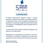 COMUNICADO @PRM_Oficial VIERNES 15 DE AGOSTO 2025 |REPROGRAMACIÓN DE ACTIVIDAD