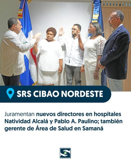 @SNSRDO @DrMarioLama juramentó a tres nuevos funcionarios que asumirán importantes responsabilidades en centros de salud de la provincia Samaná
