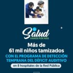 @SNSRDO @DrMarioLama más de 61,000 niños tamizados con el programa de detección temprana del deficit auditivo en 8 hospitales dela Red Pública
