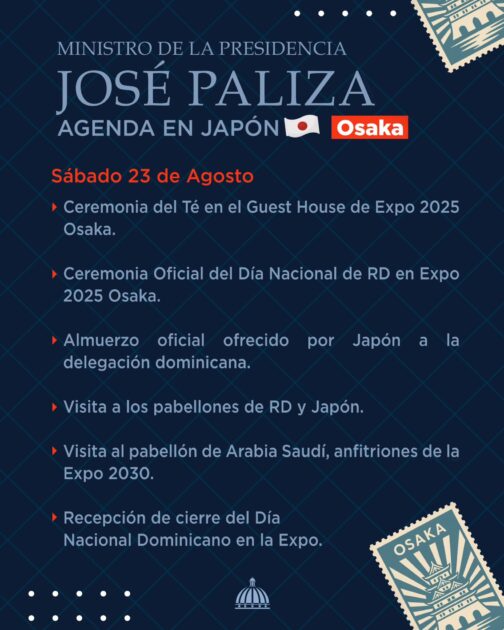 @JosePaliza Hoy celebramos el Día Nacional de la República Dominicana en @Expo2025Japan con una serie de actividades para presentar ante el mundo lo mejor de nosotros