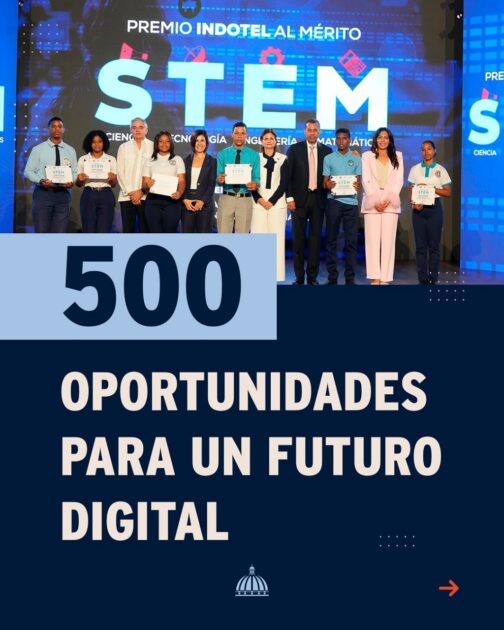 @ScarletBenzan El @IndotelRD, con el Banco Mundial, Coursera, el Minerd y empresas aliadas, apuesta al talento joven entregando 500 becas en áreas clave como programación, inteligencia artificial, ciberseguridad y robótica, impulsando la innovación en el país
