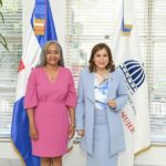 @MMujerRd @MayrajimenezTFJ, recibe la visita de la embajadora de @RDenSudafrica, @AlvareErika