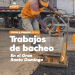 Trabajos de bacheo en el gran Santo Domingo