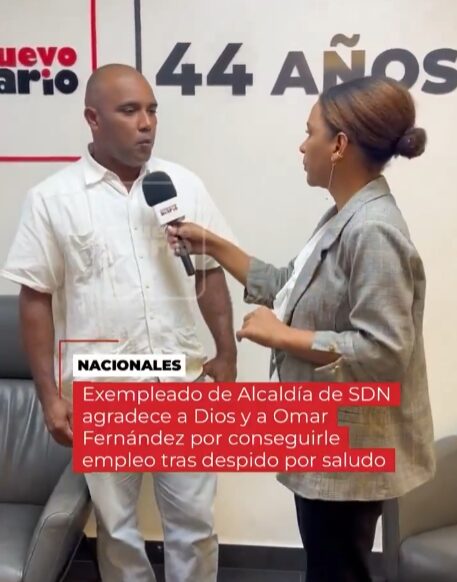 Exempleado de Alcaldía de SDN agradece a Dios y a @OmarLFernandez por conseguirle empleo tras despido por saludo