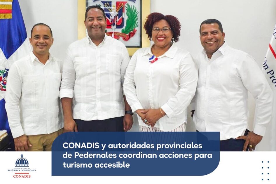 @ConadisRD Benny Metz, sostuvo un encuentro con el senador de la provincia Pedernales, Augusto Velázquez; la gobernadora provincial, Edirda De Oleo, y el alcalde municipal, Alfredo Francés