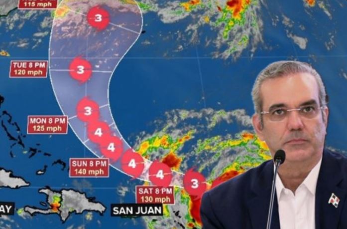 Pdte. @LuisAbinader : Todos los organismos de socorro, Ministerios, Direcciones y otros, ALERTAS por paso del huracán Erin