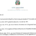 Decreto 461-25 emitido por el Presidente @LuisAbinader @PRM_Oficial