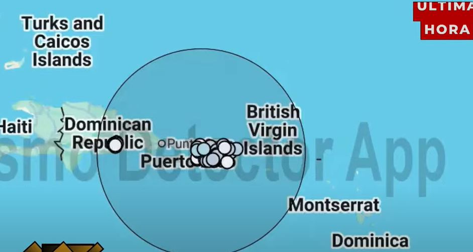 ULTIMA HORA @USGS | SISMO de 5.7 sacudió partes de República Dominicana y Puerto Rico