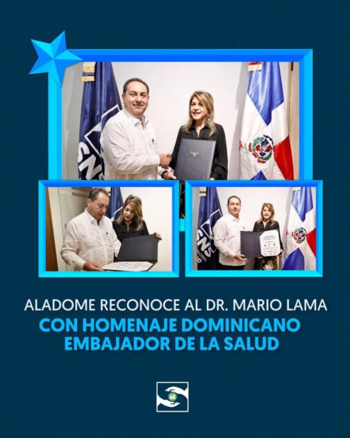 “SNSRDO @DrMarioLama fue distinguido con el “Homenaje Dominicano Embajador de la Salud”, otorgado por la Academia Latinoamericana de Odontólogos y Médicos Internacional