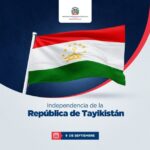 @MirexRD saluda y felicita al pueblo y Gobierno de la República de Tayikistán en ocasión del aniversario de su Independencia
